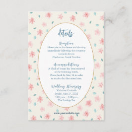 シックなリトルピンクフローラ詳細エンクロージャカード エンクロージャーカード