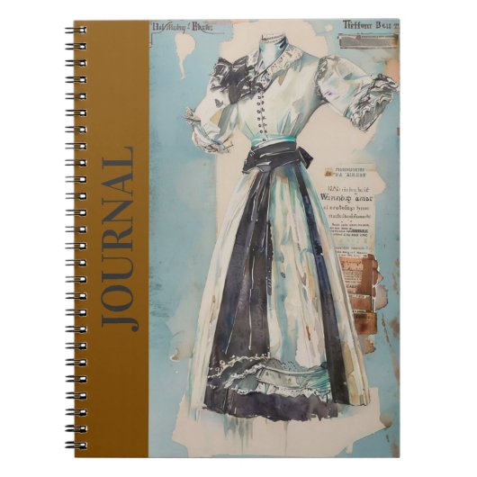 シックなリトルブラックドレスジャーナルLBD日記 ノートブック (正面)