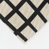 シックなリネンチェックパターンチェック毛布 フリースブランケット (角)