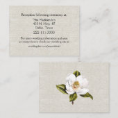 シックなリネン結婚ルックのエンクロージャカード エンクロージャーカード (正面/裏面)