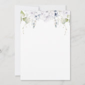 シックなリハーサルディナーナイトウィーグリーンリーフローラ 招待状 (裏面)