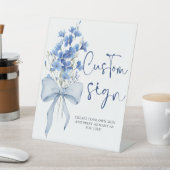 シックなリボン何か青カスタムい表 台座サイン (インサイチュ)