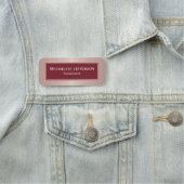 シックなルビーダークレッド、ラグジュアリーバラ金ゴールドメタリックピンク 名札 (インサイチュ)