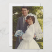 シックなルビーレッドフローラ40周年記念写真 招待状 (裏面)