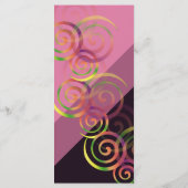 シックなレインボーらせん状と深い紫 メニュー (裏面)