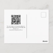 シックなレインボーウォーターカラーLGBTQ結婚式招待状 ポストカード (裏面)