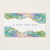 シックなレインボーファイアオパールのビジネスギフトカード (正面)