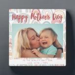 シックなレインボー坊ほ写真書道母の日 フォトプラーク<br><div class="desc">シックなレインボーボホ写真書道母の日あなたの母、ママまたはママへの贈り物として完璧なギフトプラークこの母の日。</div>