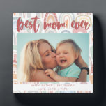 シックなレインボー望撮影最高の書母ママ フォトプラーク<br><div class="desc">シックなレインボーBoho写真最高の書道ママは今までも、あなたのママ、ママ、ママへの贈り物として完璧なギフトプラークこの母の日。</div>