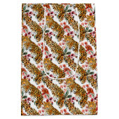 シックなレオパードはっきりしたプリント – スタイリッシュ & ミディアムペーパーバッグ (裏面)