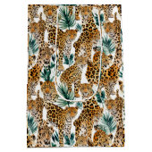 シックなレオパードはっきりしたプリント – スタイリッシュ & ミディアムペーパーバッグ (裏面)