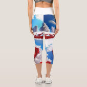 シックなレギンスコレクション：抱擁心地よいとスタイル カプリレギンス (裏面)