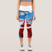 シックなレギンスコレクション：抱擁心地よいとスタイル カプリレギンス (正面)