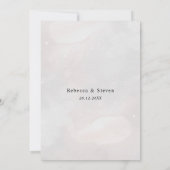 シックなレッドグレーフローラ結婚式招待状 招待状 (裏面)