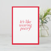 シックなレッドファッションスタイリスト/インフルエンサーのノートカード (スタンド正面)