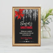 シックなレッドボウグリッターライトクリスマスニューイヤー (スタンド正面)