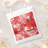 シックなレッドローゼスフローラサンキュー フェイバーバッグ (クリップ留めされた状態)