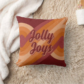 シックなレトロファンキー抽象芸術波アートパターン クッション (ブランケット)