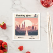 シックなレトロメンズ大人新聞30歳の誕生日 スタンダードカクテルナプキン (インサイチュ)