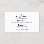 シックなレトロ80s美容師カラフルヘアスタイリスト 名刺 (裏面)