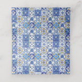 シックなレモングリーナリー地中海のフローラ結婚ズ プレイスカード (内部開封)