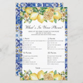 シックなレモンフローラブライダルあなたの電話ゲームの中に何がある (正面/裏面)