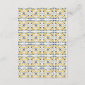 シックなレモンフローラ地中海のグ結婚リーズ エンクロージャーカード (裏面)