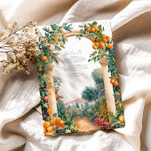 シックなレモ地中海のンサマー結婚ズ エンクロージャーカード