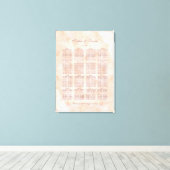 シックなレースバラオールド紙結婚のシーティングチャート キャンバスプリント (インサイチュ (ウッドフロア))