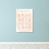 シックなレースバラオールド紙結婚のシーティングチャート キャンバスプリント (インサイチュ (ウッドフロア))