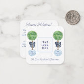 シックなロイヤルクライアントホリデーズサンキューディスカウントロゴ ノートカード (正面/裏面インサイチュ)