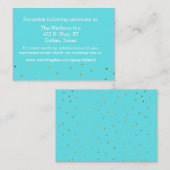 シックなロビンズエッグブルー結婚のエンクロージャカード エンクロージャーカード (正面/裏面)