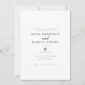 シックなロマンエレガントクラシックム結婚 招待状 (正面)