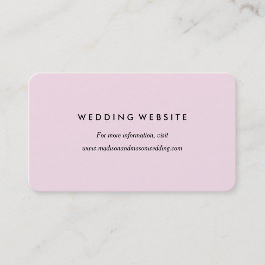 シックなロマンスの|のウェブサイトカード 名刺 (正面)