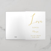 シックなロマンチックな愛 箔グリーティングカード (外側レイダウン)