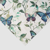 シックなロマンチックブルー蝶ブライダルシャワー 薄葉紙 (詳細)