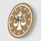 シックなロークウッド ラージ壁時計 (傾斜)