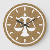 シックなロークウッド ラージ壁時計 (正面)