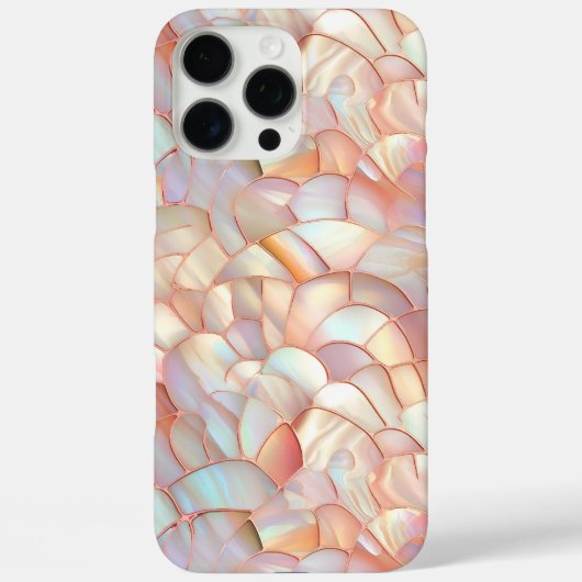シックなローズゴールドの虹色のマザーオブパール Case-Mate iPhoneケース (裏面)