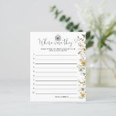 シックなワイルドフラワーどこ彼らはブライダルシャワーゲーム (スタンド正面)