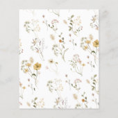 シックなワイルドフラワーどこ彼らはブライダルシャワーゲーム (裏面)