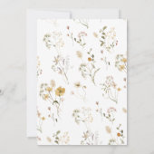 シックなワイルドフラワーどこ彼らはブライダルシャワーゲーム 招待状 (裏面)