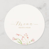 シックなワイルドフラワーブーケアイボリーカー結婚ドのメニュー メニュー (正面)