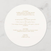 シックなワイルドフラワーブーケアイボリーカー結婚ドのメニュー メニュー (裏面)