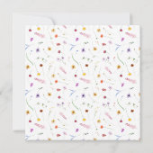 シックなワイルドフラワーベビーシャワー 招待状 (裏面)