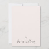 シックなワイルドフラワーラブ開花ブライダルシャワー 招待状 (裏面)