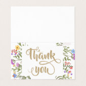 シックなワイルドフラワー草原のキラキラ 名刺 (外部フラット)