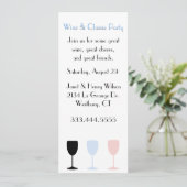 シックなワインおよびチーズパーティの招待状 招待状 (スタンド正面)