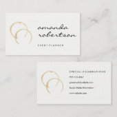 シックなワインステイン 名刺 (正面/裏面)