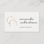 シックなワインステイン 名刺 (正面)